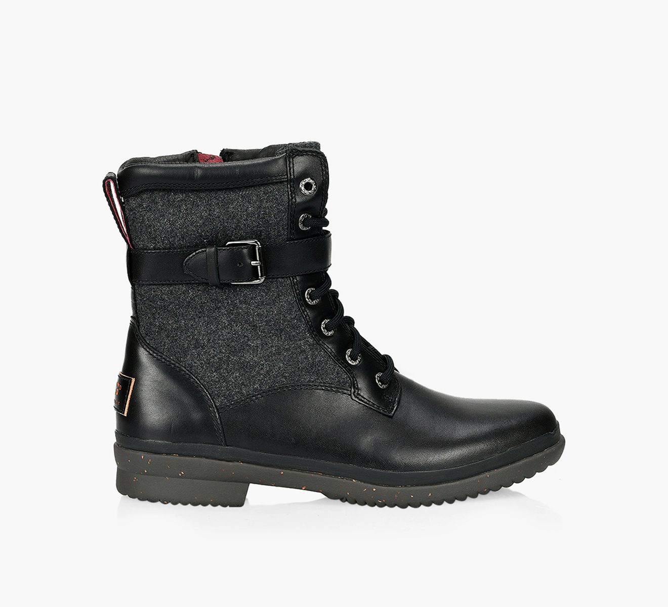 UGG KESEY Black Leather Browns Shoes