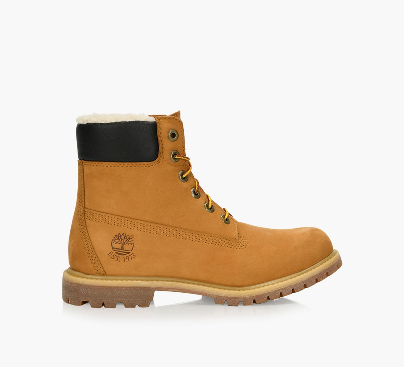 Orange leather timberlands top