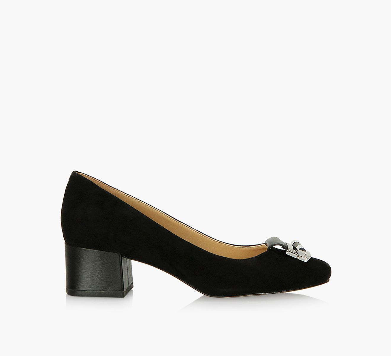 MICHAEL MICHAEL KORS GLORIA MID PUMP Black Suede Browns Shoes