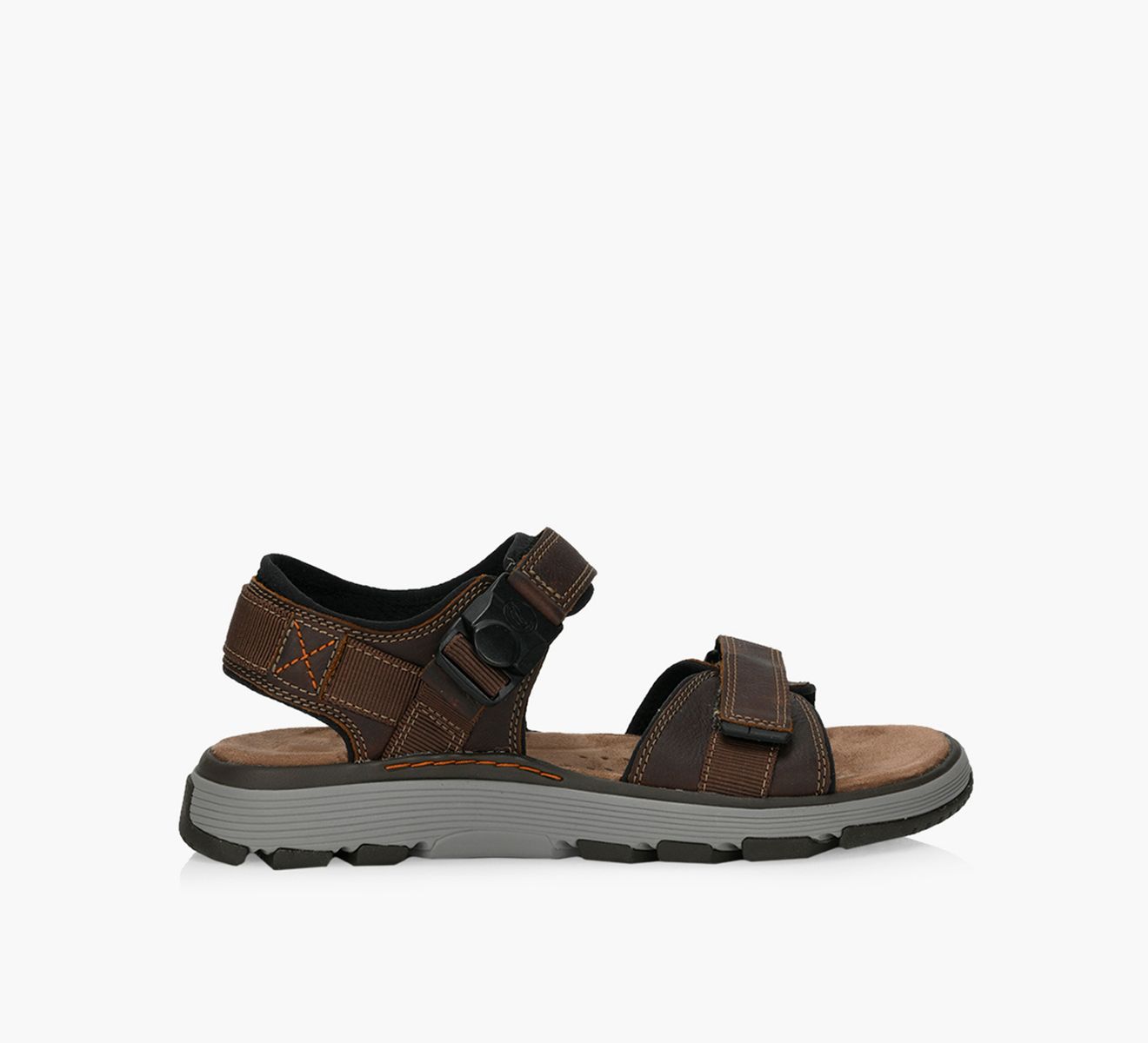 CLARKS UNSTRUCTURED UNTREK PART Brown Leather Browns Shoes