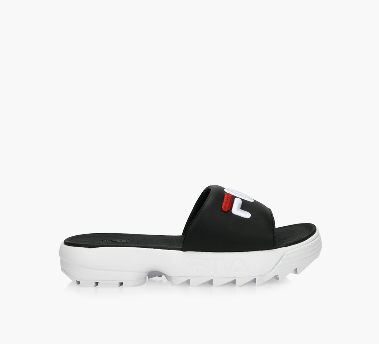 FILA DISRUPTOR BOLD SLIDE Black Synthetic Browns Shoes