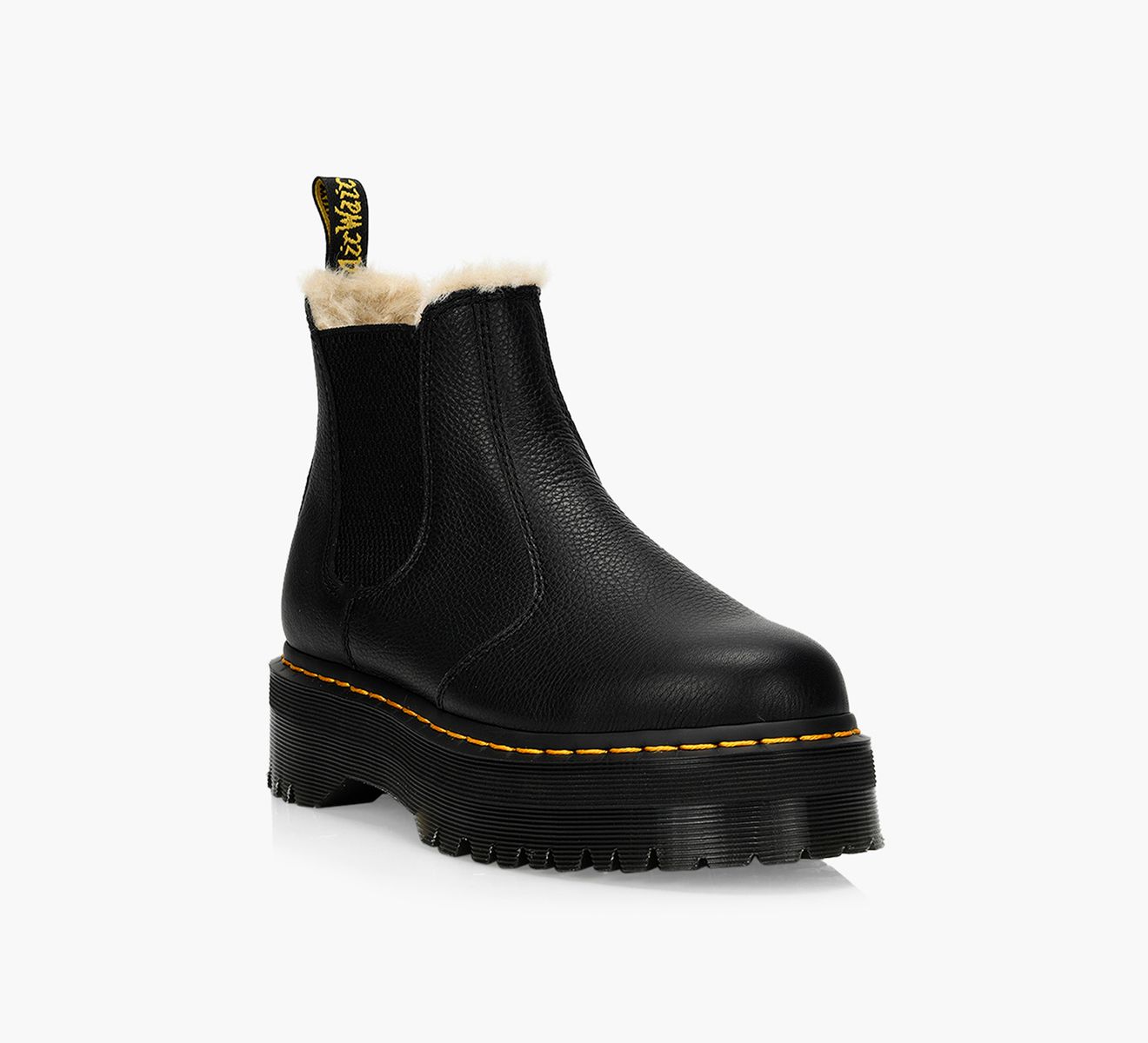 DR. MARTENS 2976 FAUX FUR LINED QUAD PLATFORM CHELSEA BOOTS Browns Shoes