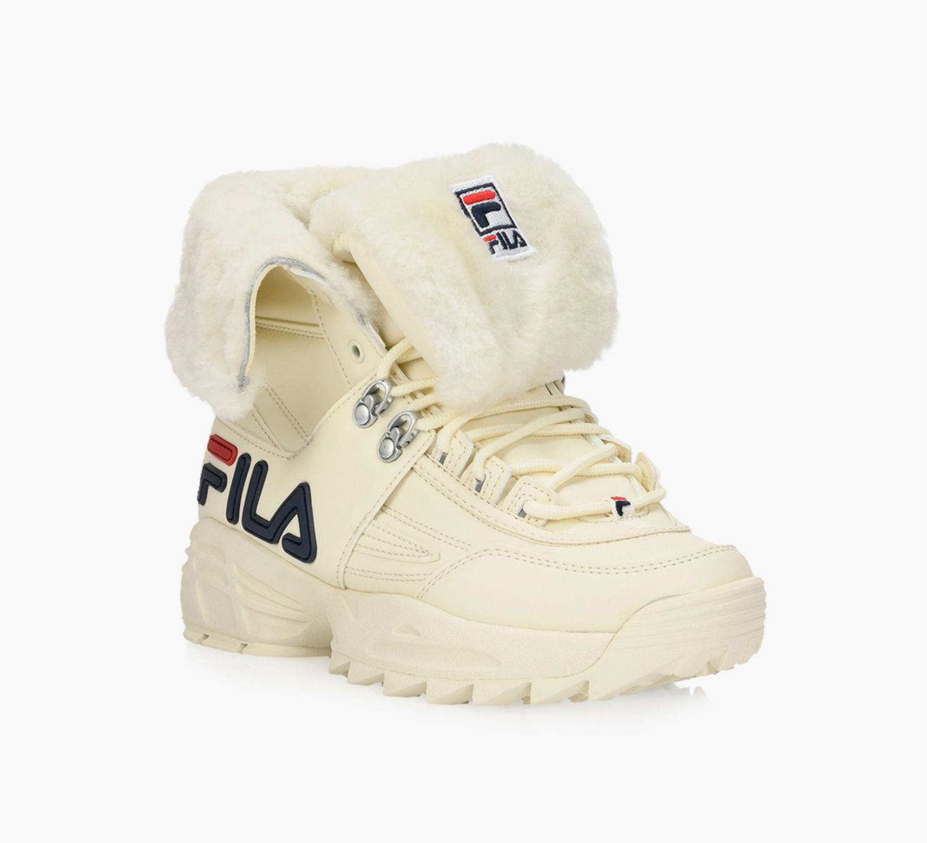 FILA DISRUPTOR BOOT Beige Leather Browns Shoes