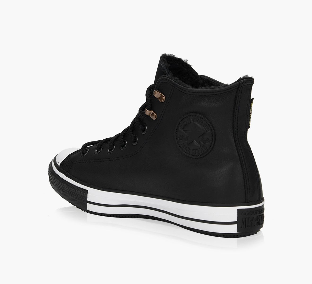 CONVERSE CHUCK TAYLOR ALL STAR WINTER GORETEX Black Leather Browns Shoes