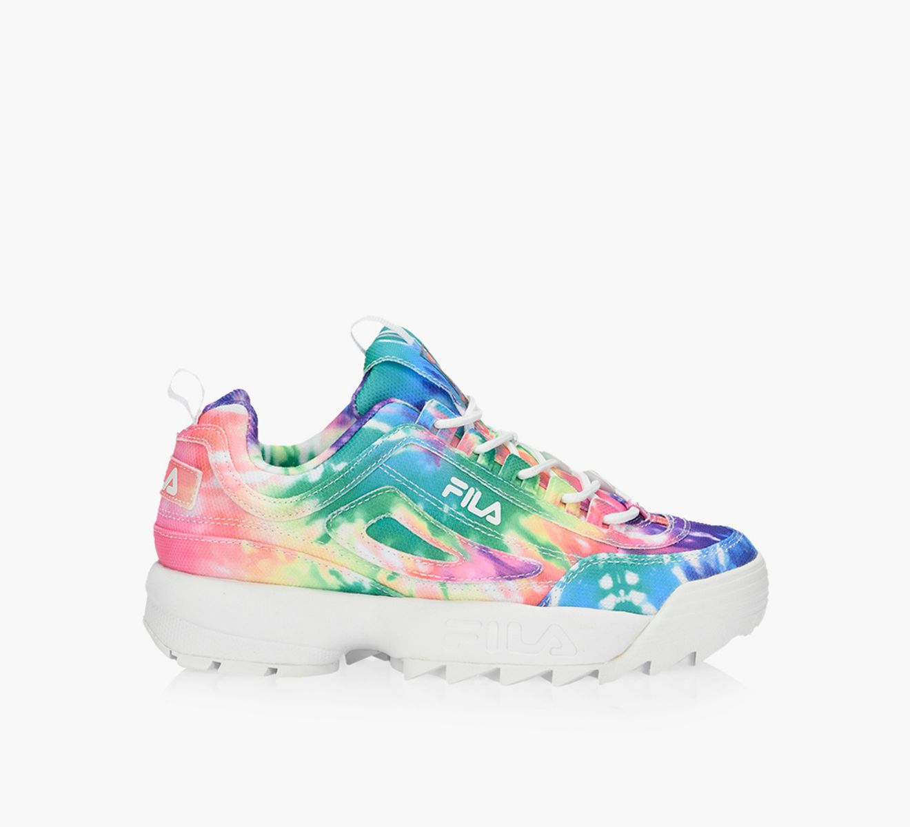 FILA DISRUPTOR II TIE DYE Multicolour Fabric Browns Shoes