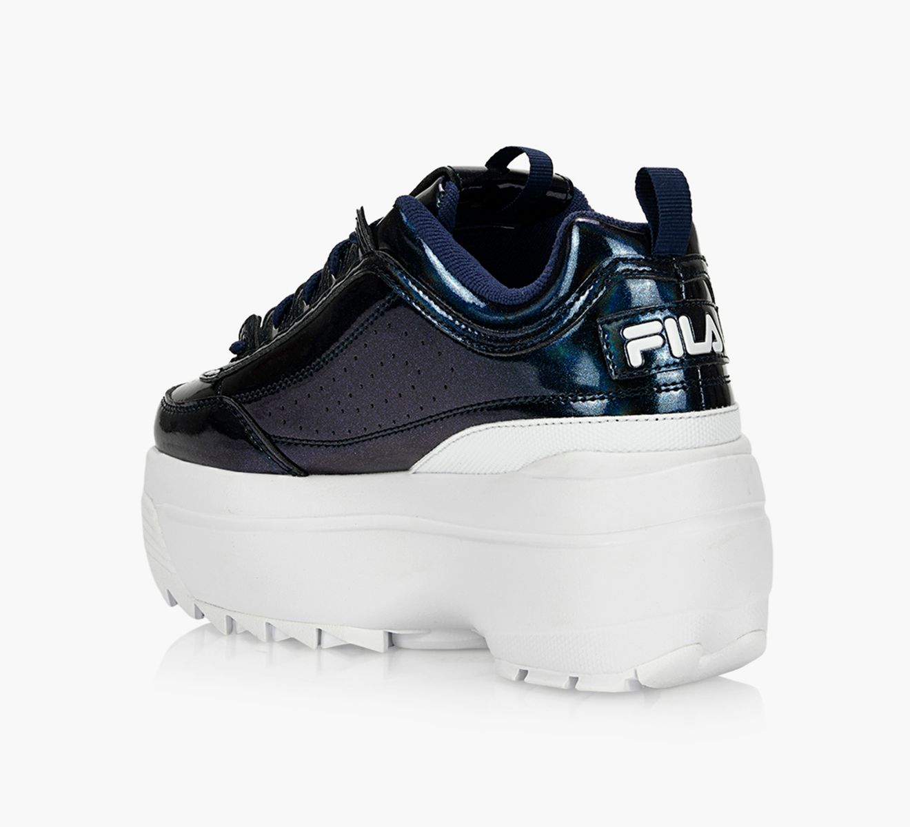 FILA DISRUPTOR II WEDGE GALATIC GLAZE Blue Leather Browns Shoes