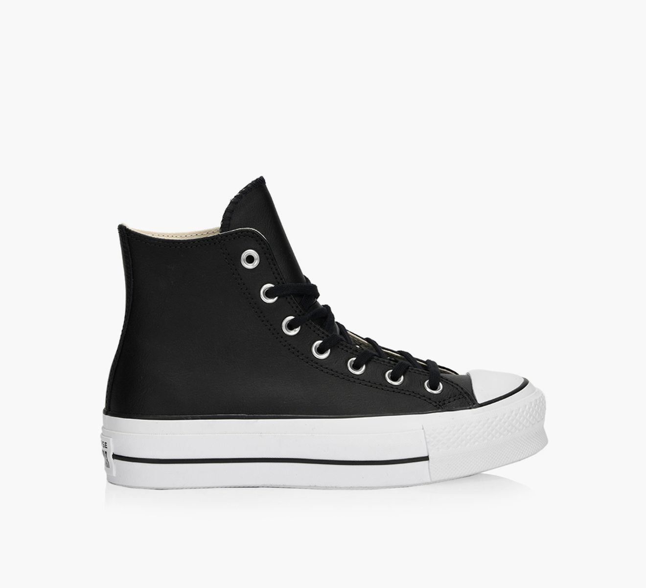 Converse Chuck Taylor All Star Lift Leather Hi Black White