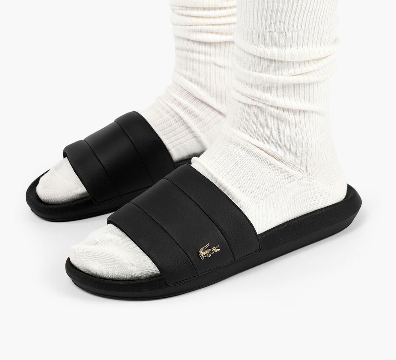 LACOSTE CROCO SLIDE Browns Shoes