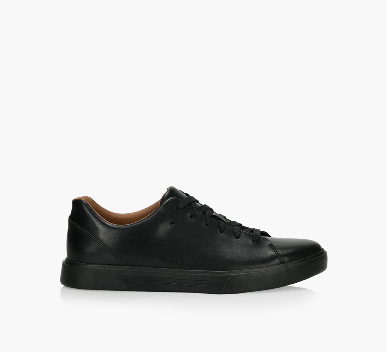CLARKS UNSTRUCTURED UN COSTA LACE Black Leather Browns Shoes