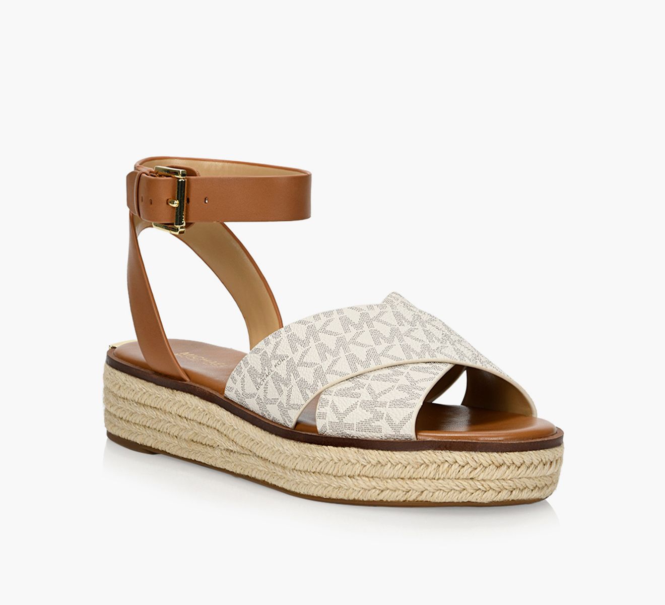 MICHAEL MICHAEL KORS ABBOTT SANDAL Beige Synthetic Browns Shoes