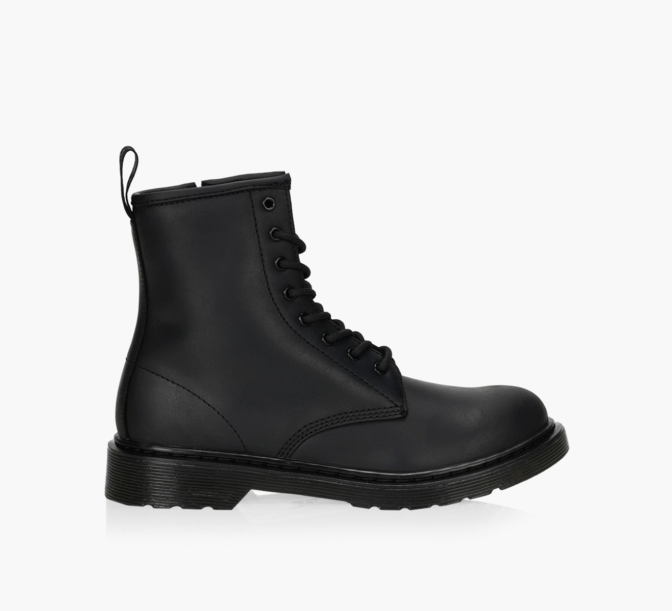 Dr. Martens Youth 1460 Serena Faux Fur Lined Leather Boots in Black