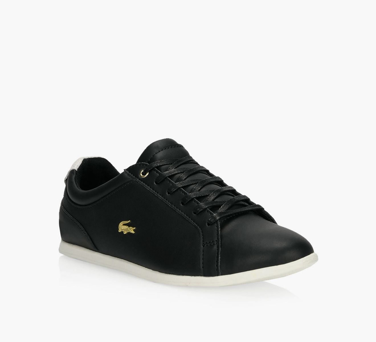 LACOSTE REY LACE 120 1 Black Leather Browns Shoes