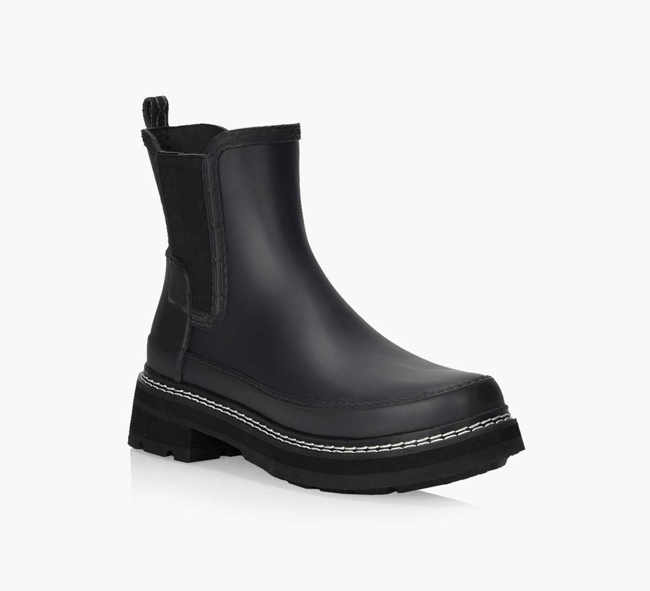 初売り旅行 HUNTER WOMEN'S Black - BOOT CHELSEA DETAIL STITCH REFINED 靴