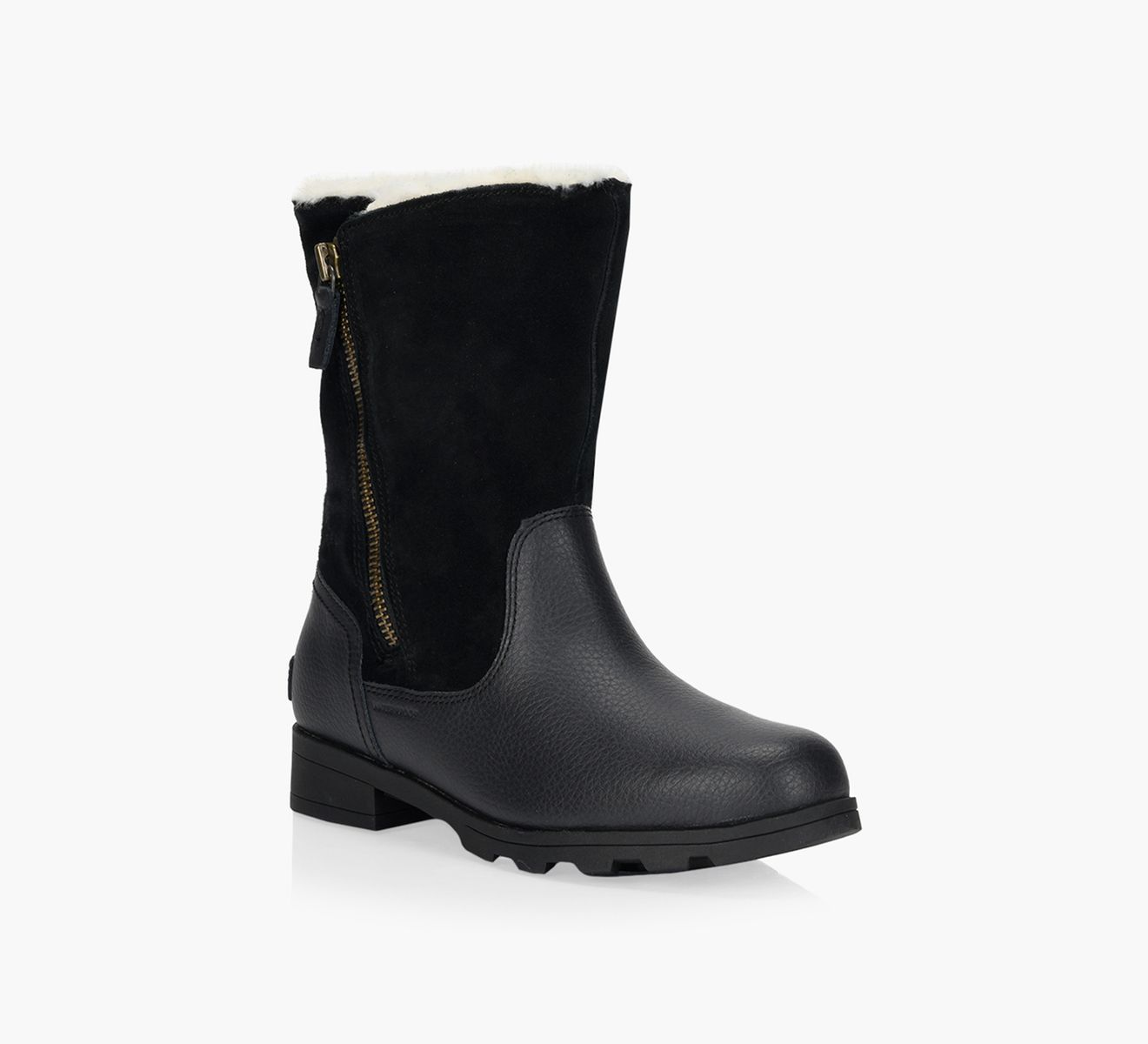 SOREL Y EMELIE FOLD OVER Black Browns Shoes