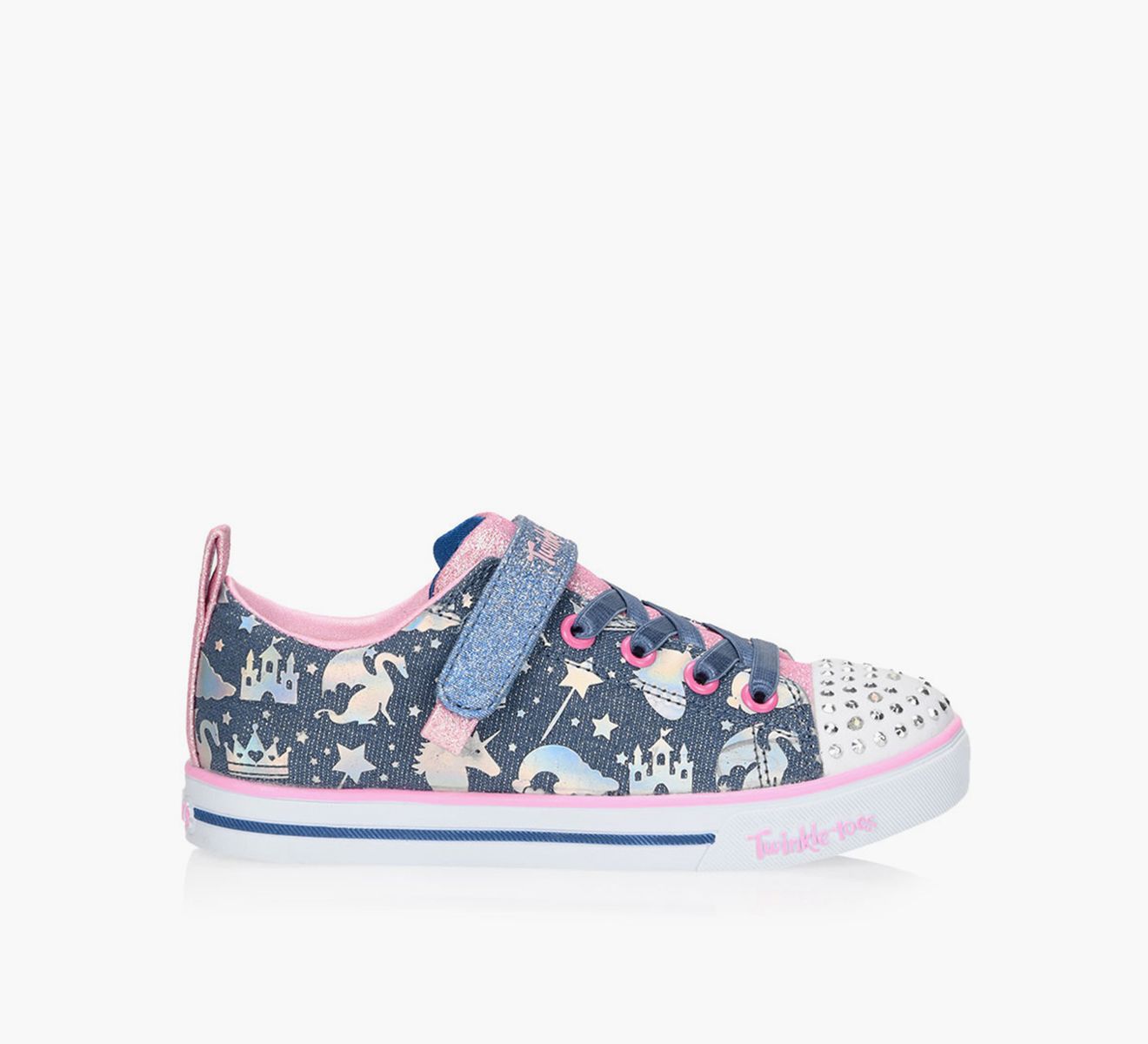 SKECHERS TWINKLE TOES SPARKLE LITE PRINCESSLAND Turquoise Browns Shoes