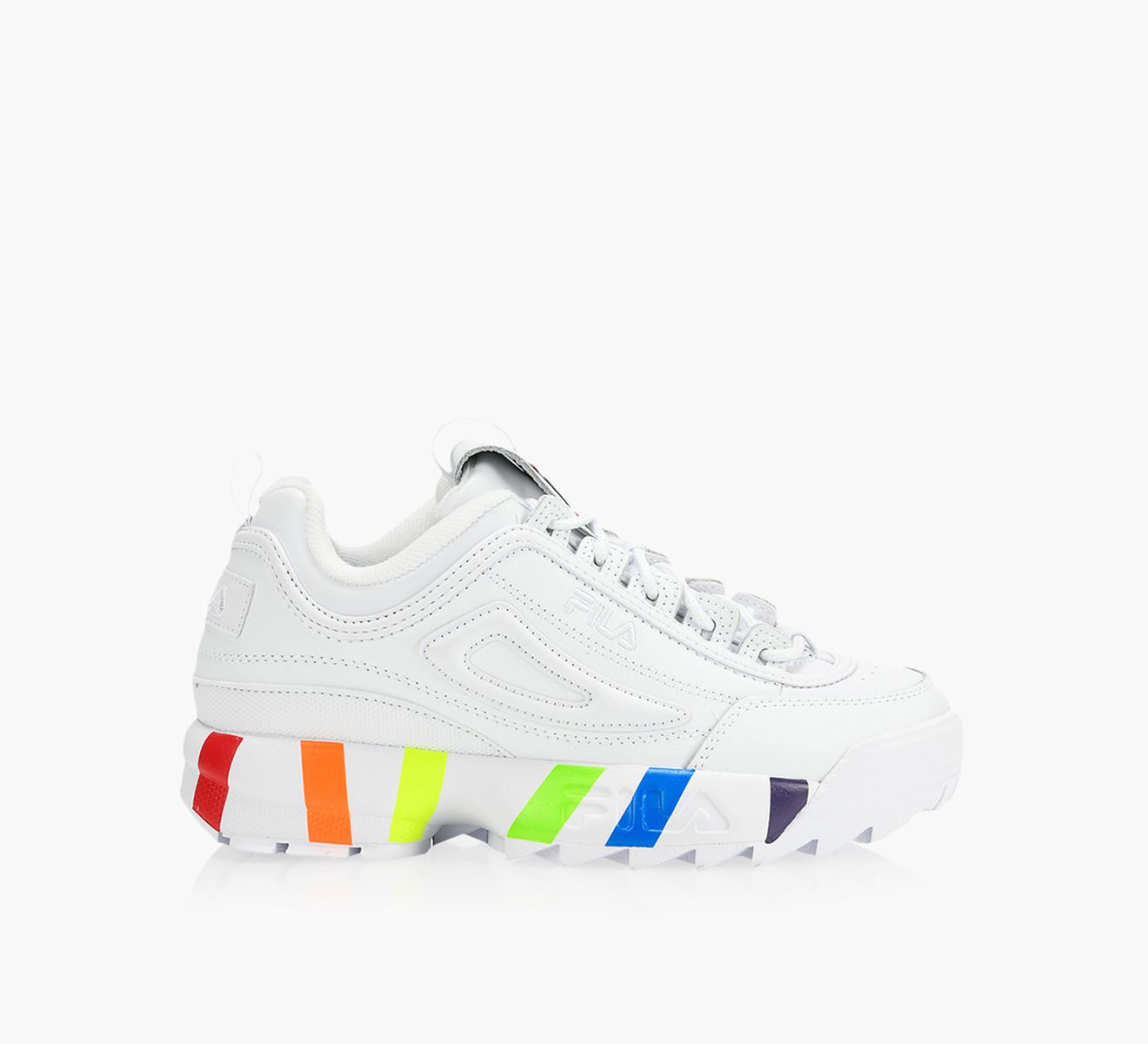 FILA DISRUPTOR II PRIDE White Colour Synthetic Browns Shoes