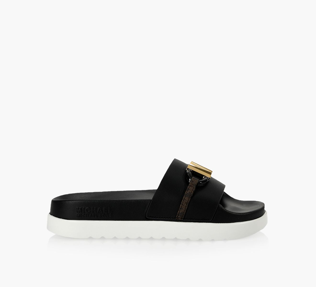 MICHAEL MICHAEL KORS TYRA SLIDE Black Colour Browns Shoes