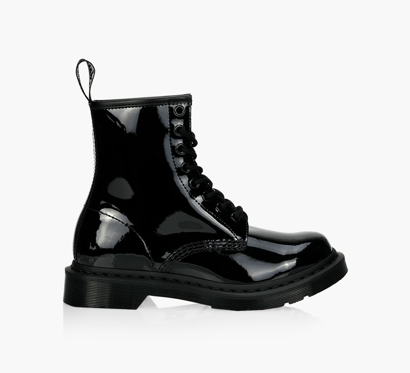 DR. MARTENS MONO 1460 PATENT LACEUP Black Patent Leather Browns Shoes