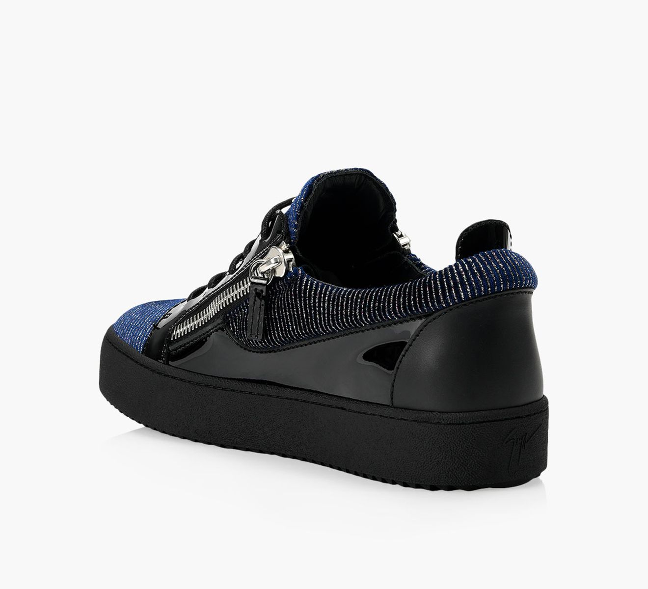 GIUSEPPE ZANOTTI FRANKIE Blue Velvet Browns Shoes