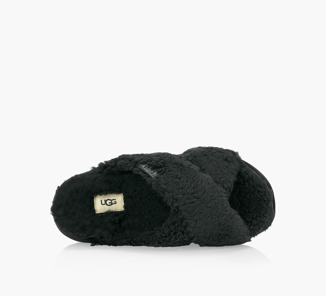 UGG FUZZ SUGAR CROSS SLIDE - Sheepskin | Browns Shoes