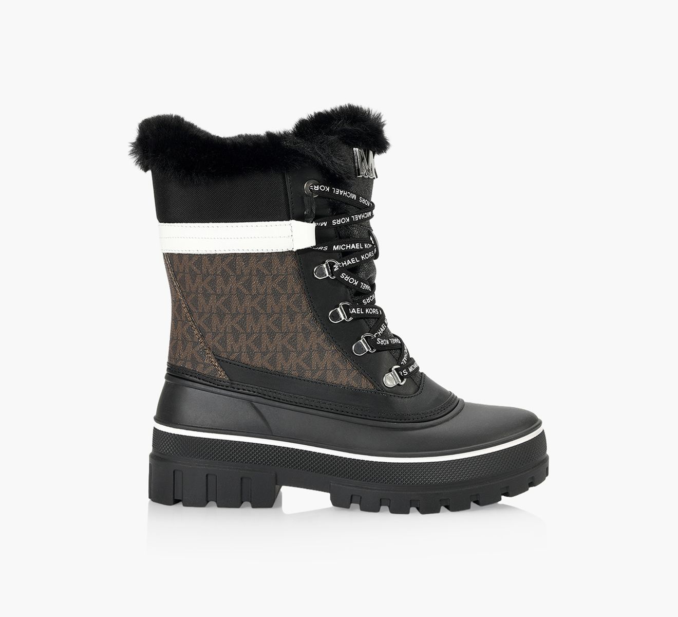 MICHAEL MICHAEL KORS OZZIE ANKLE BOOT Black Colour Fabric And Synthetic Browns Shoes