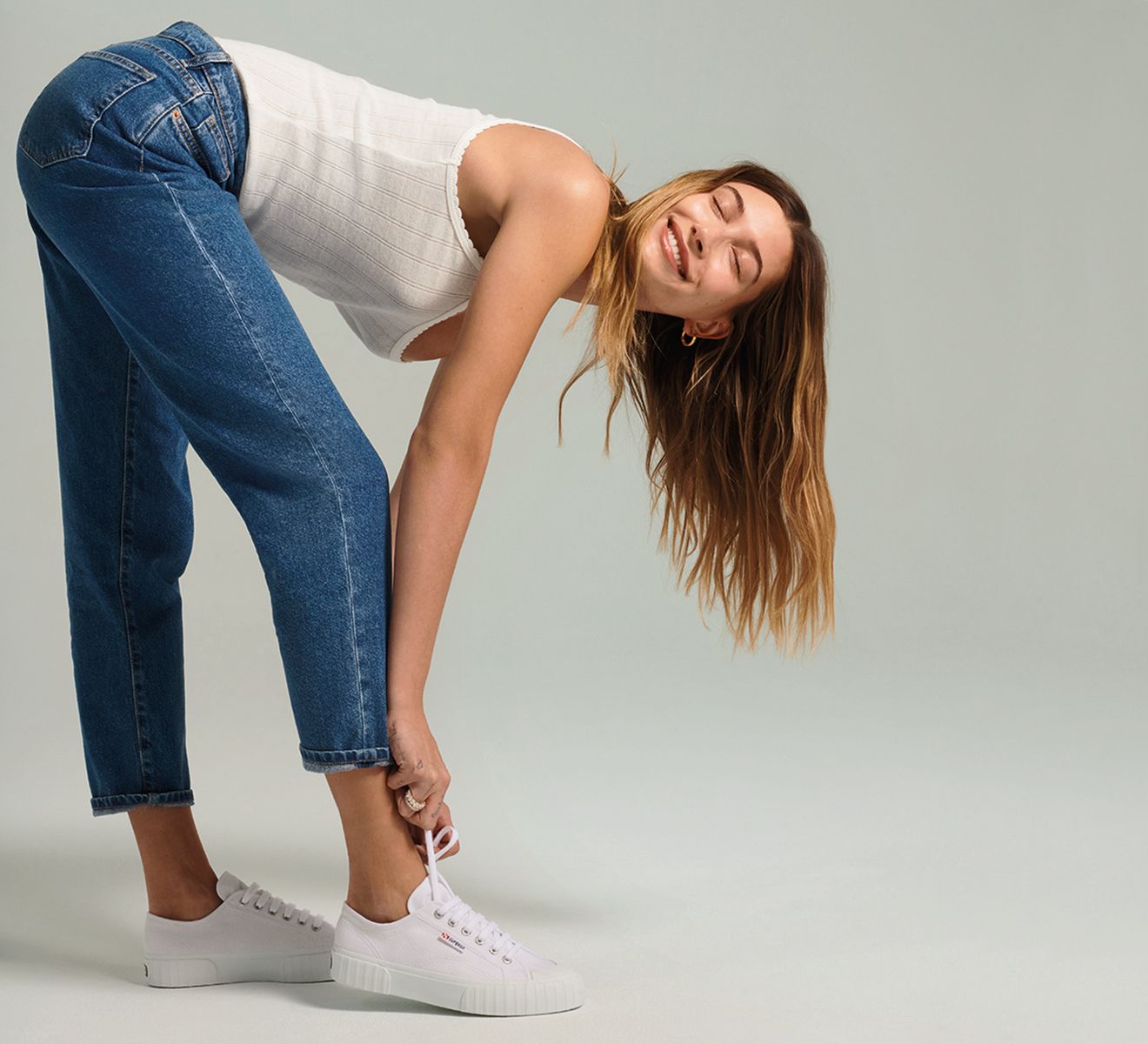 SUPERGA 2630 STRIPE Fabric Browns Shoes