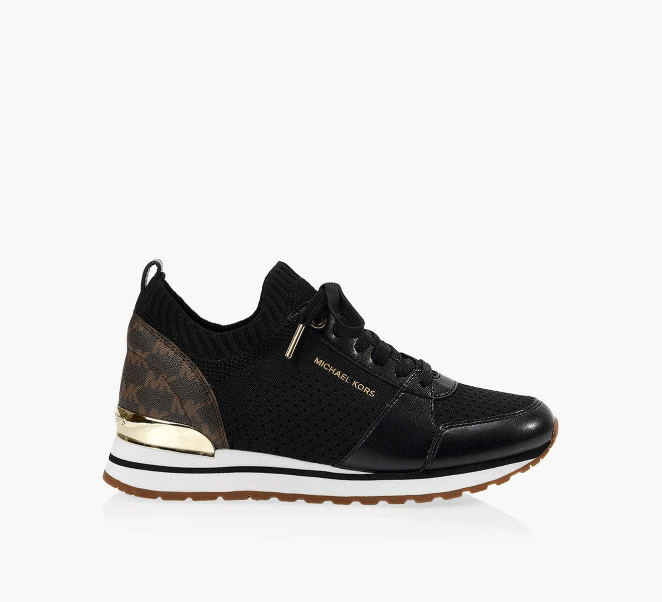 MICHAEL MICHAEL KORS BILLIE KNIT TRAINER Black Fabric Browns Shoes