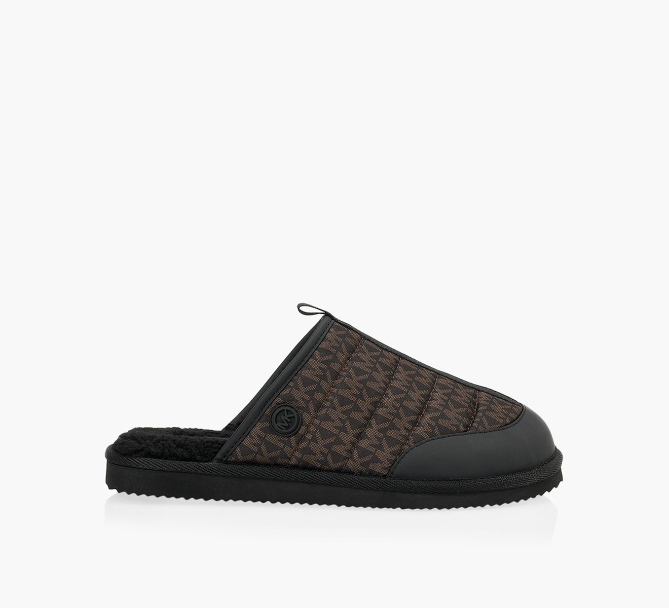 MICHAEL KORS MENS ANDERS SLIPPER Brown Qulited Nylon Browns Shoes