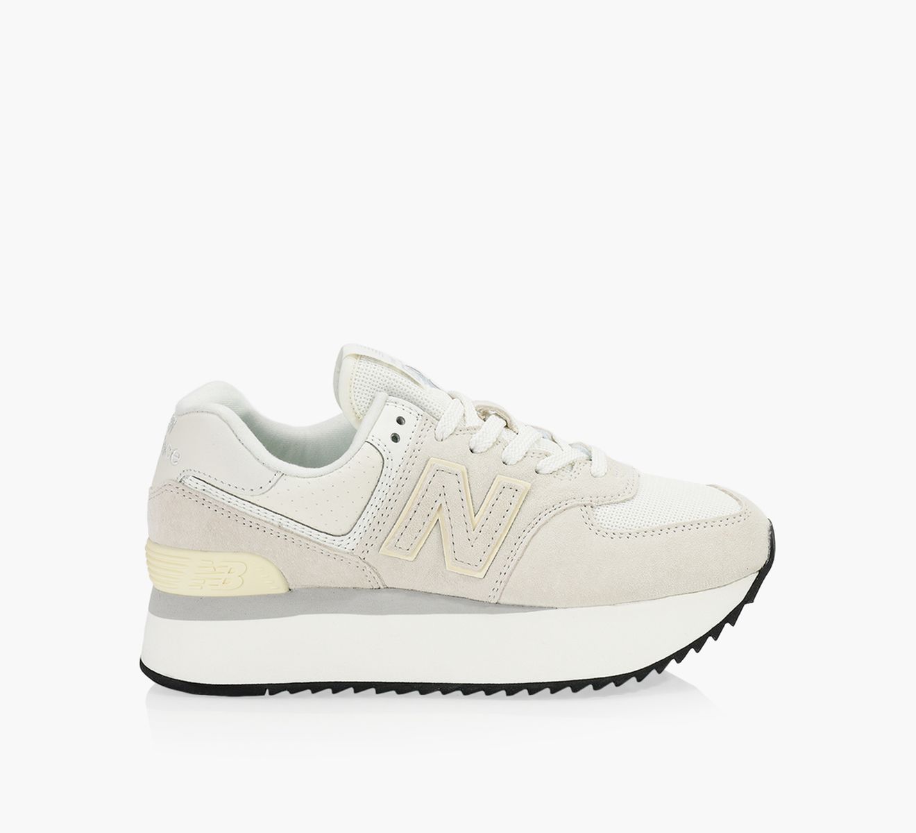 NEW BALANCE 574 STACKED White Browns Shoes