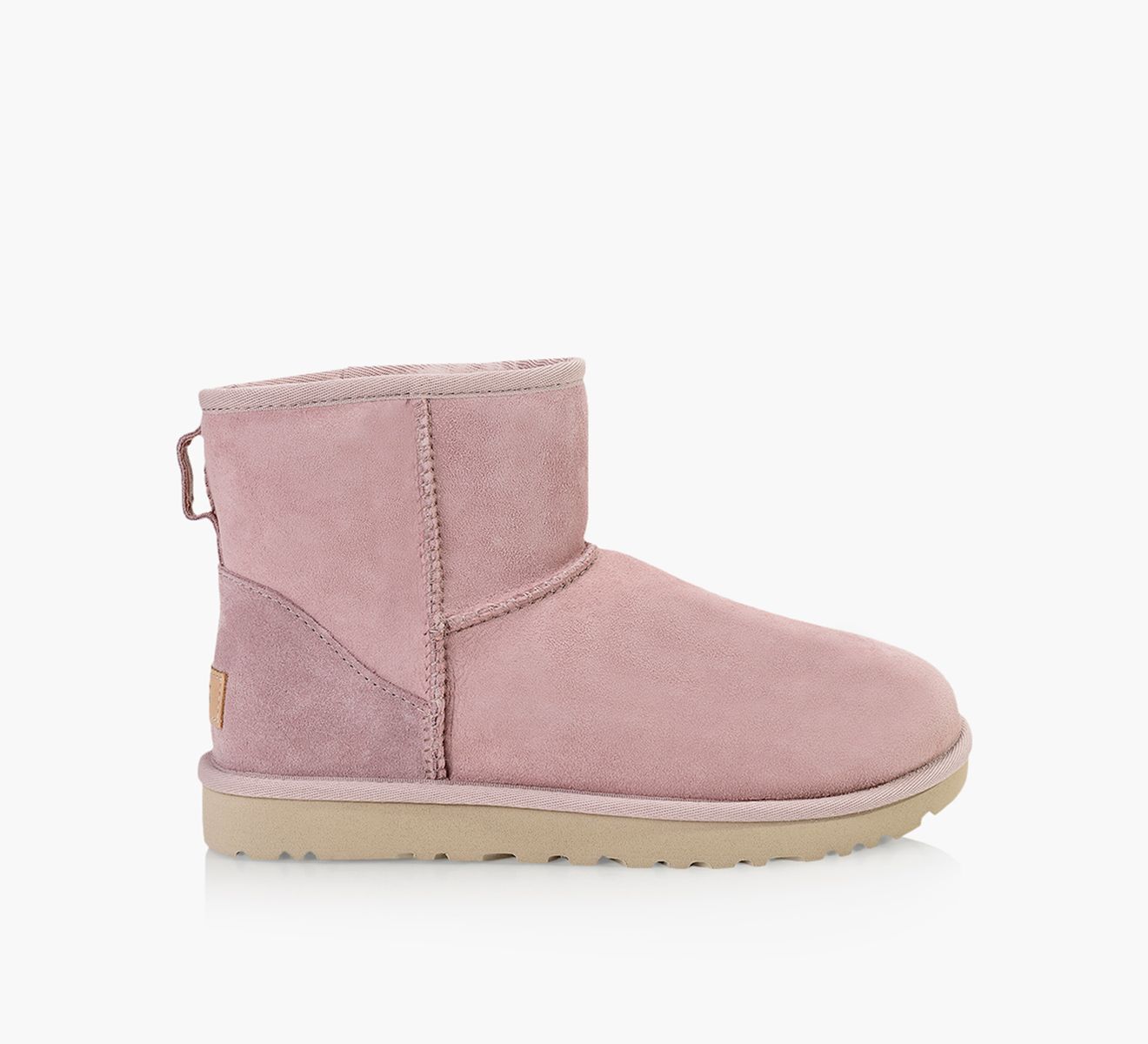 UGG CLASSIC MINI II Pink Leather Browns Shoes