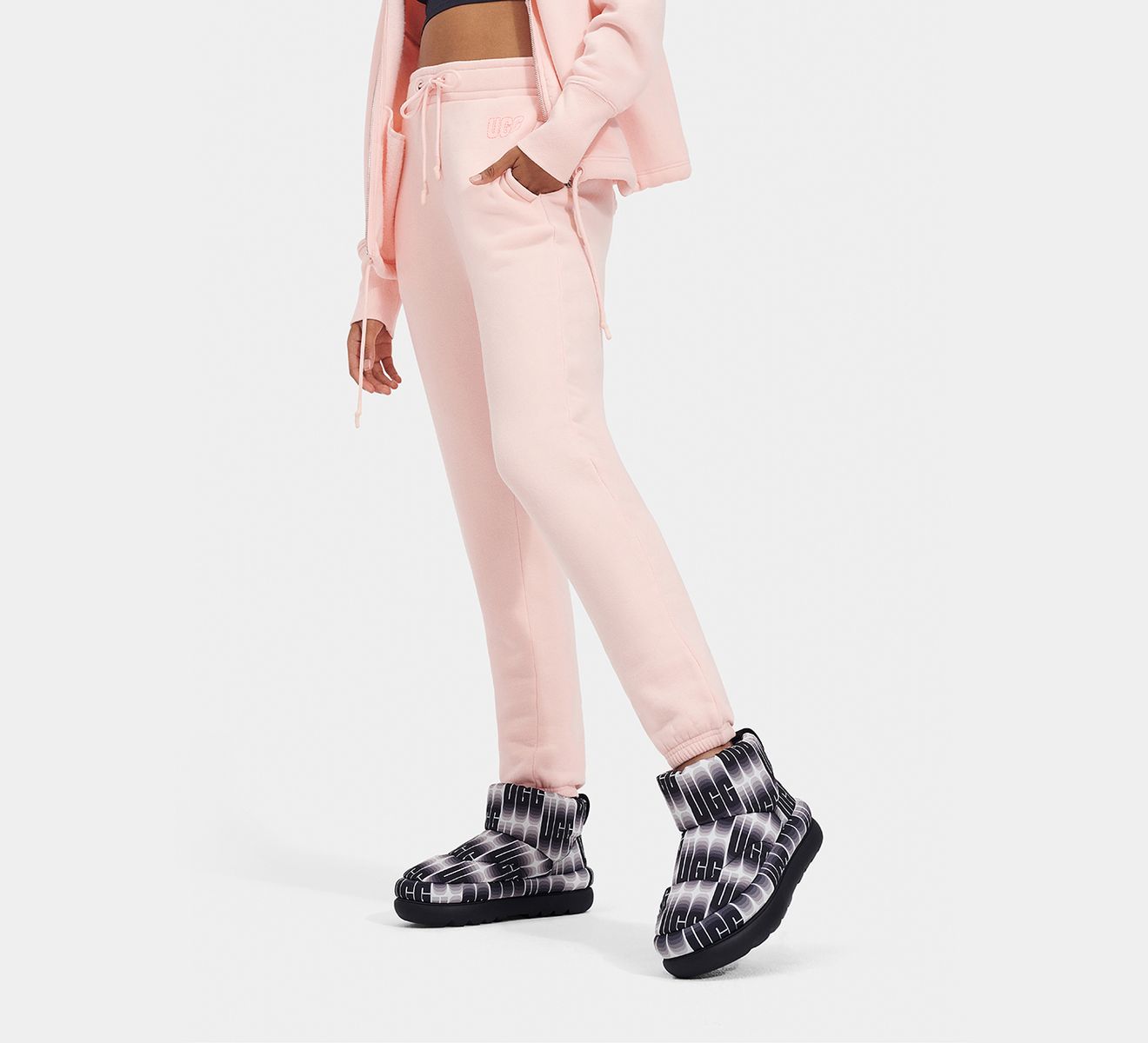 UGG CLASSIC MAXI WAVELENGTH MINI - Black Nylon | Browns Shoes