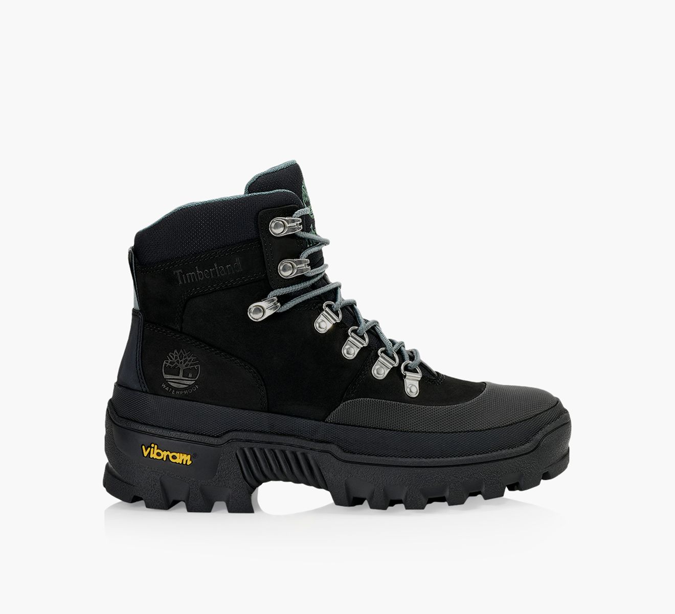 TIMBERLAND VIBRAM MID HIKER Black Nubuck Browns Shoes