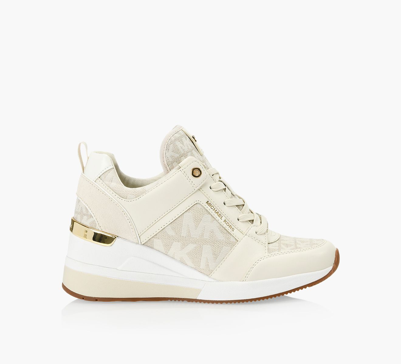 MICHAEL MICHAEL KORS GEORGIE TRAINER Beige Synthetic Browns Shoes