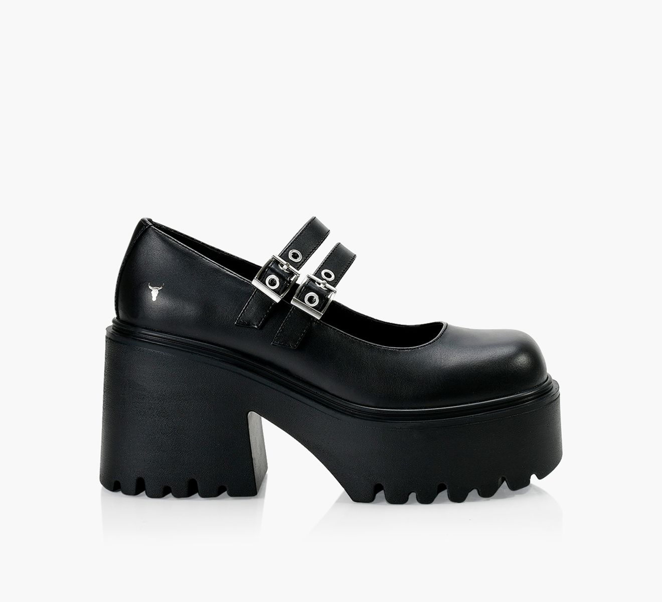 WINDSOR SMITH LESSON Black Leather Browns Shoes