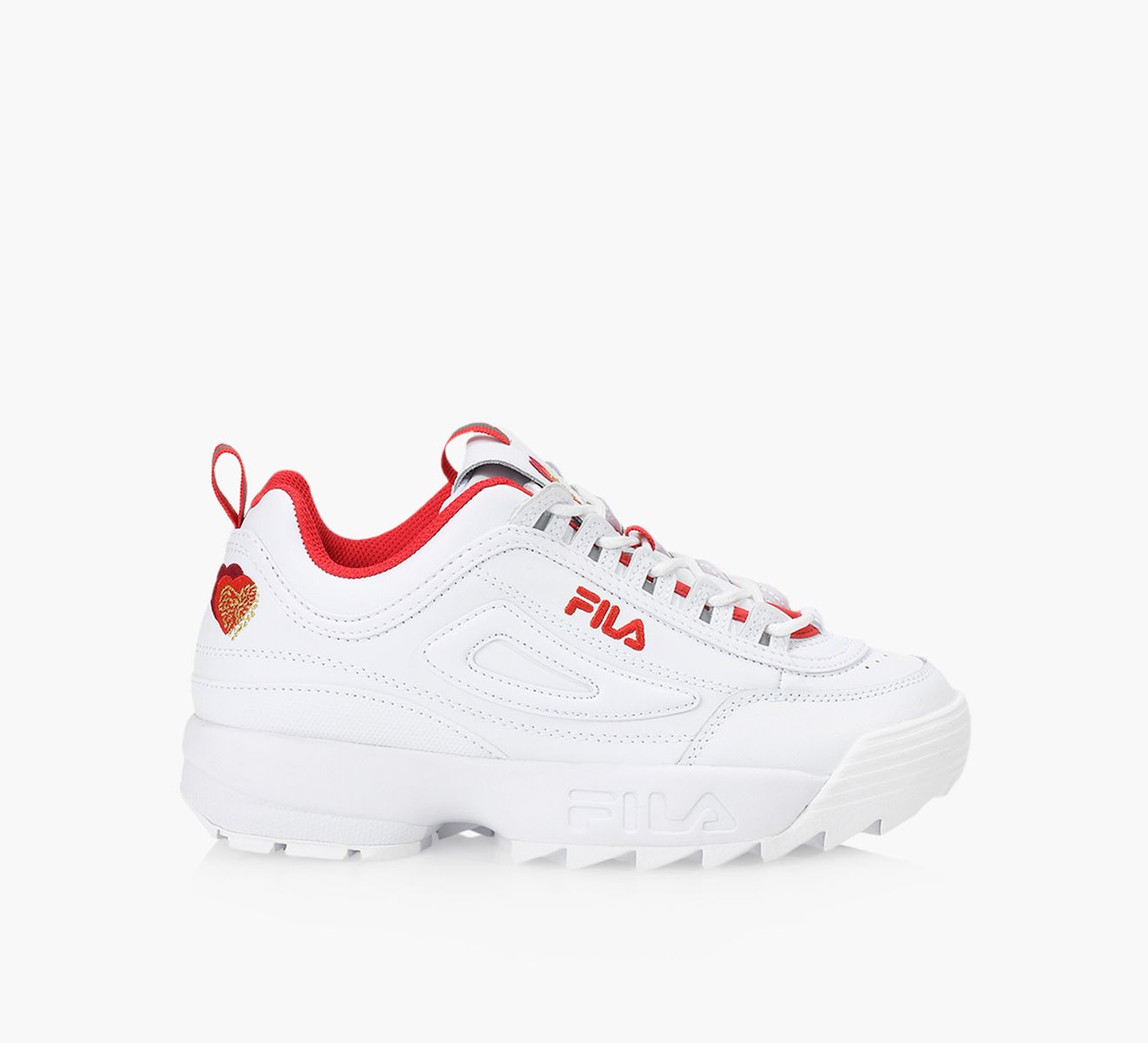 Fila Disruptor 2 Premium White Red Browns Shoes