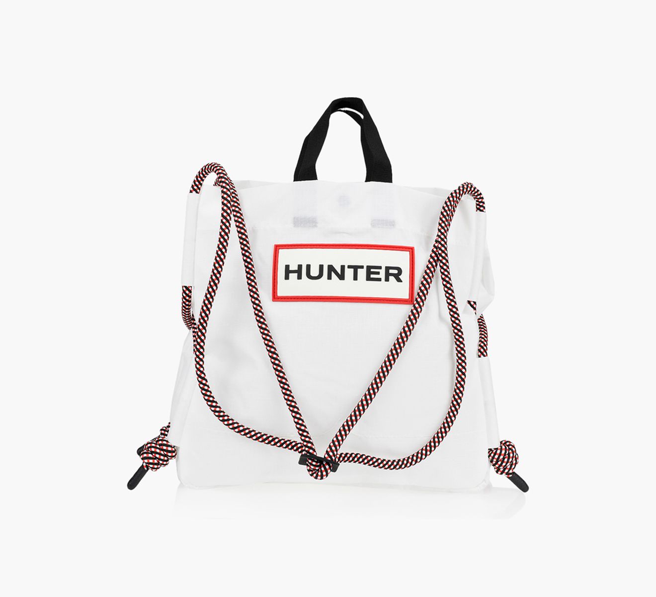 ◆HUNTER◆ UNISEX Travel Ripstop Tote Bag White Red Logo HUNTER TRAVEL RIPSTOP TOTE | Browns Shoes