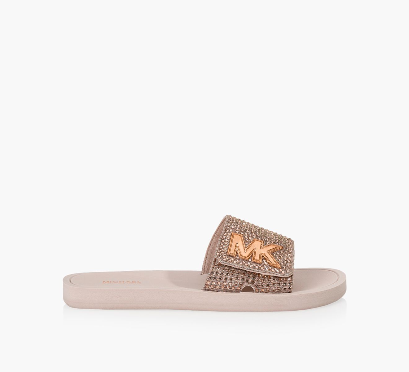 Gold mk slides womens online