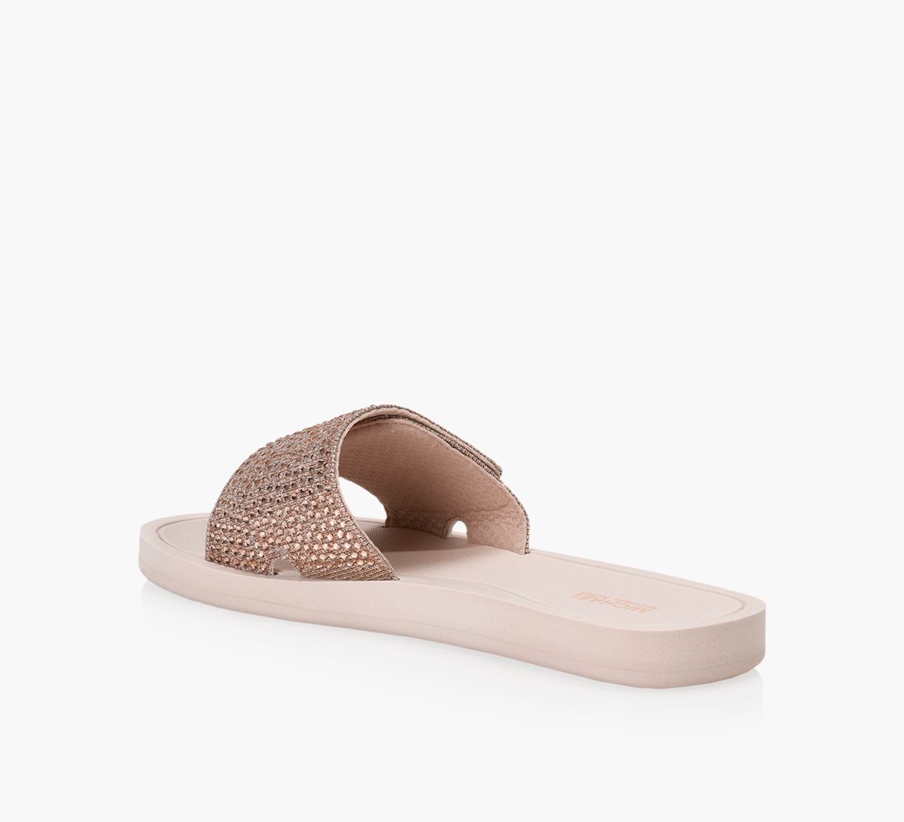 Gold mk slides womens discount