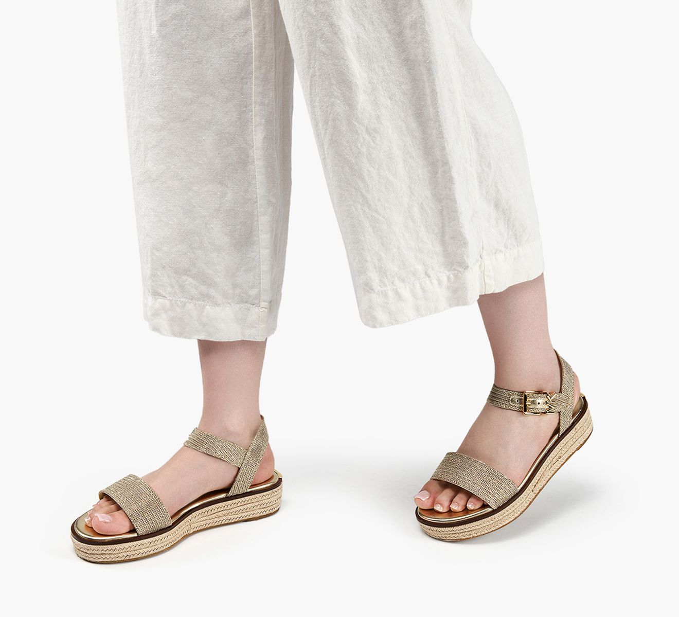 【Michael Kors】☆サンダル☆ Richie llic Faux Leather Richie Signature Logo Platform Espadrille Sandal | Michael