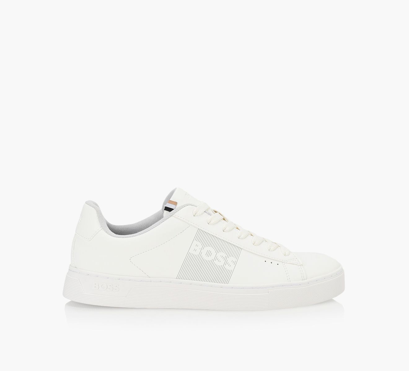 Hugo boss white tennis shoes on sale