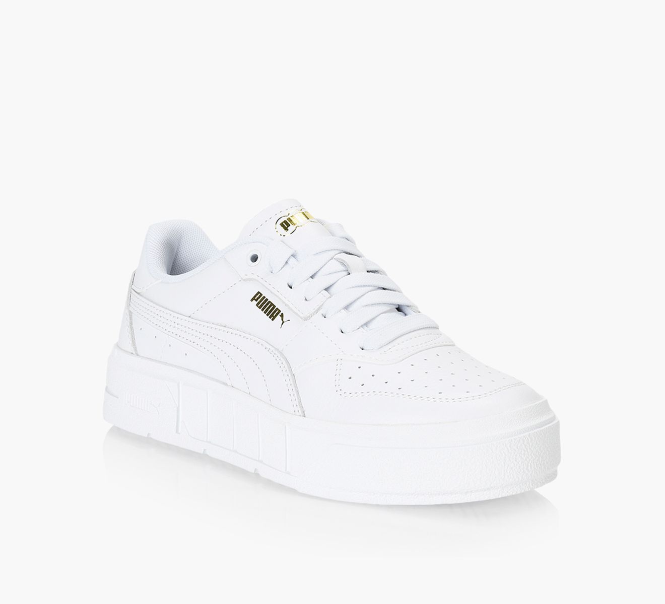 PUMA CALI COURT Cuir Blanc Browns Shoes