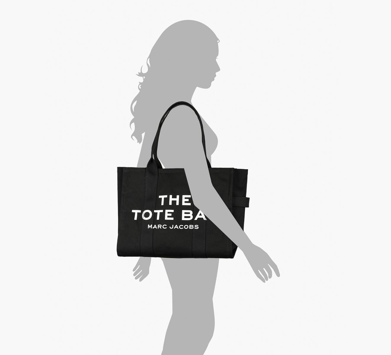 トートバッグ MARC JACOBS 'Traveler Tote' large shopping bag White/Black MARC JACOBS THE LARGE TOTE | Browns Shoes