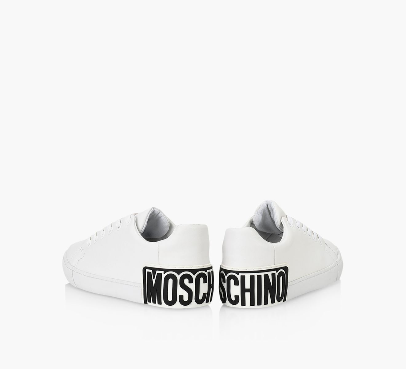 MOSCHINO LEATHER SNEAKERS WITH LOGO Browns Shoes