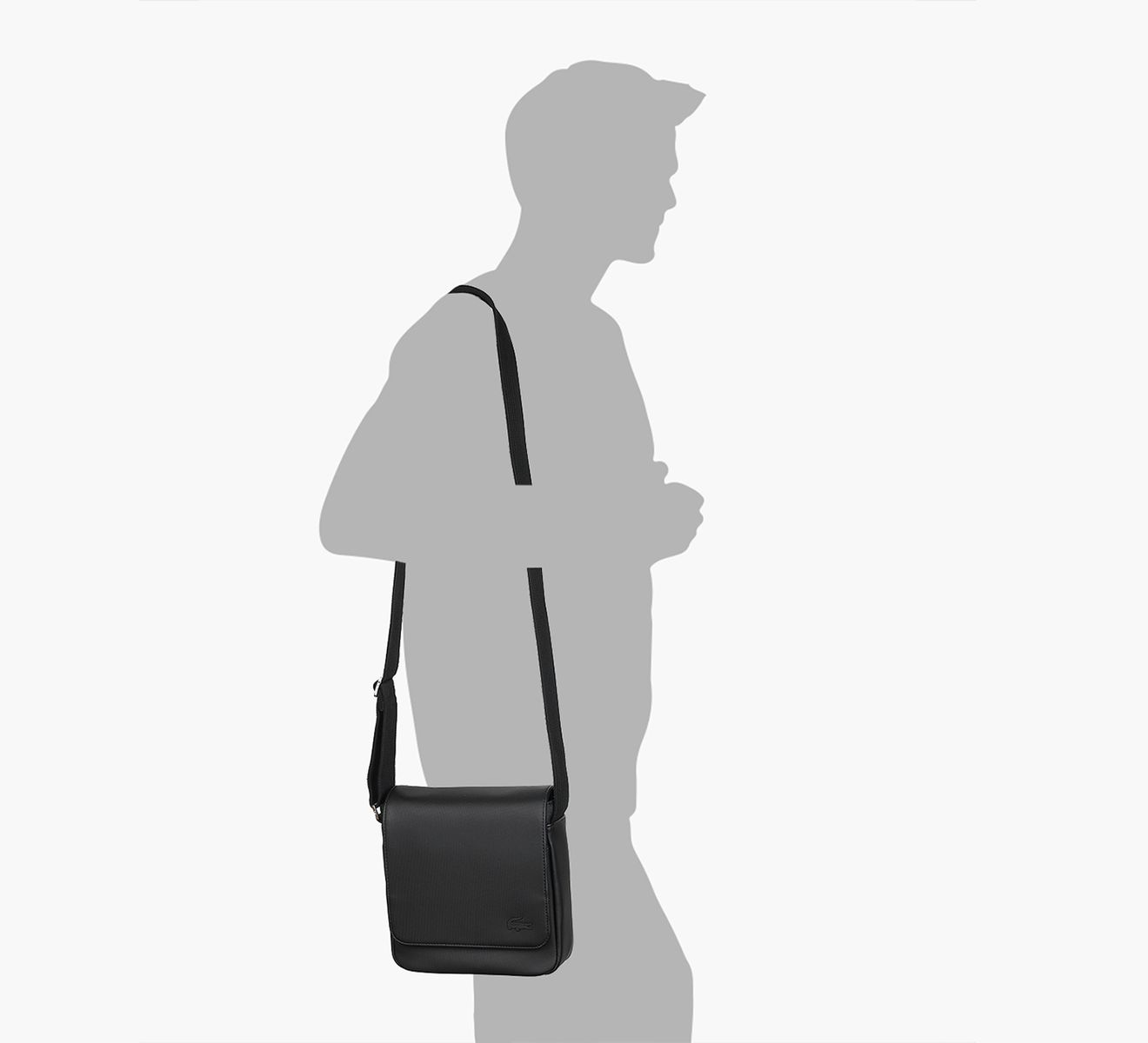 Lacoste men's flap crossover bag clearance