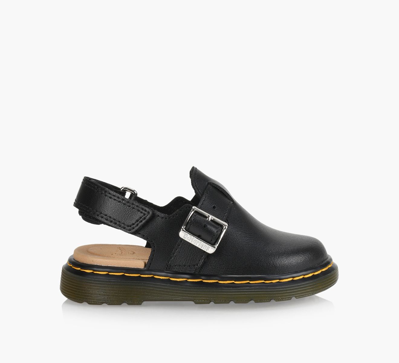 Dr. Martens Jorgie Leather Mules Toddler Black T Lamper 8K