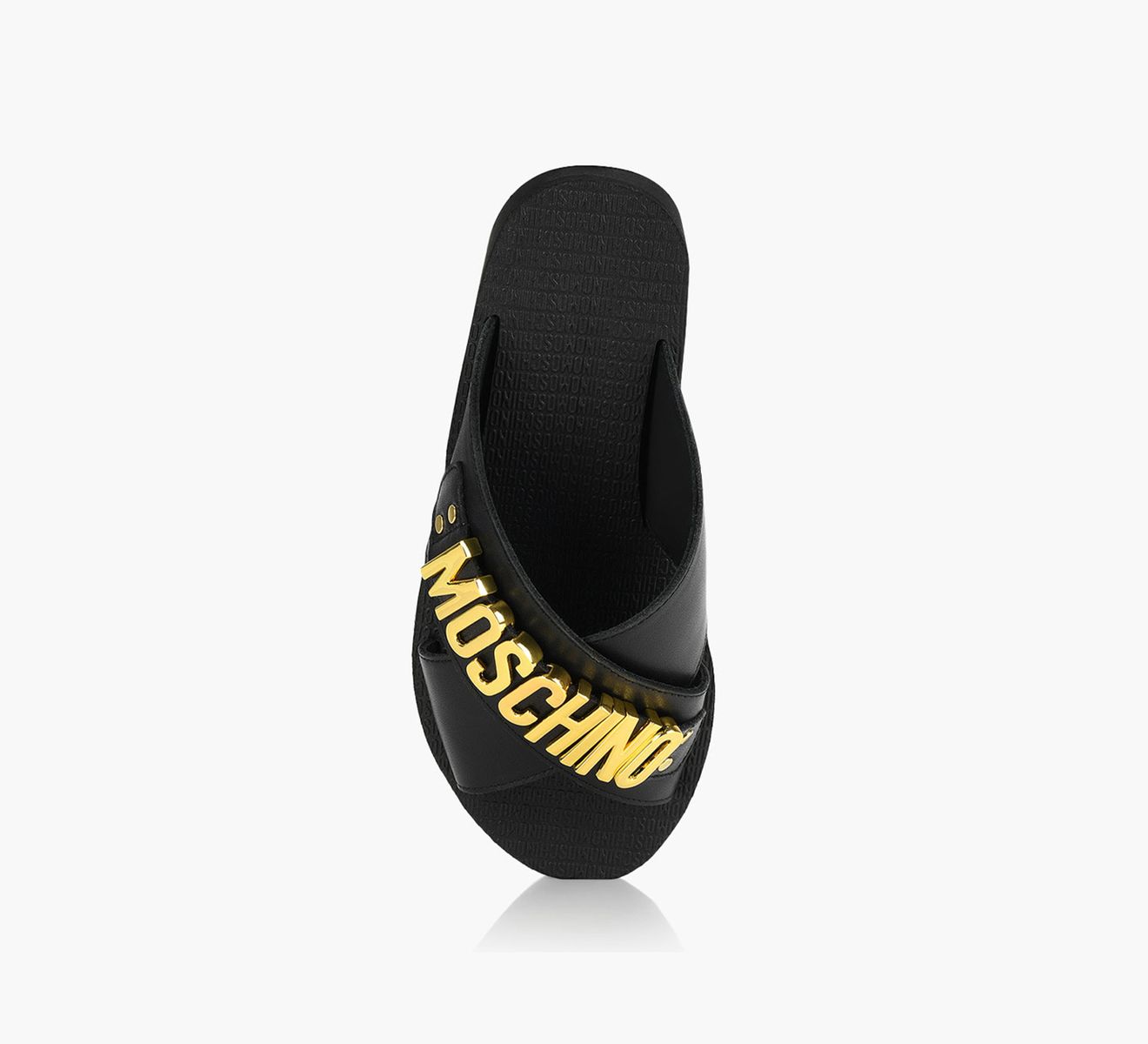 【関税&送料込】Moschino Sandal With Logo PVC sandal slide with Lettering logo | Moschino