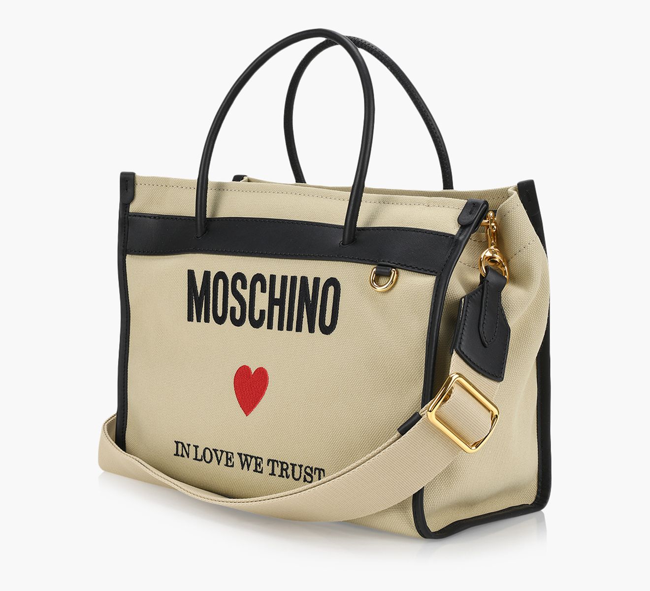 MOSCHINO IN LOVE WE TRUST CANVAS SHOPPER Browns Shoes