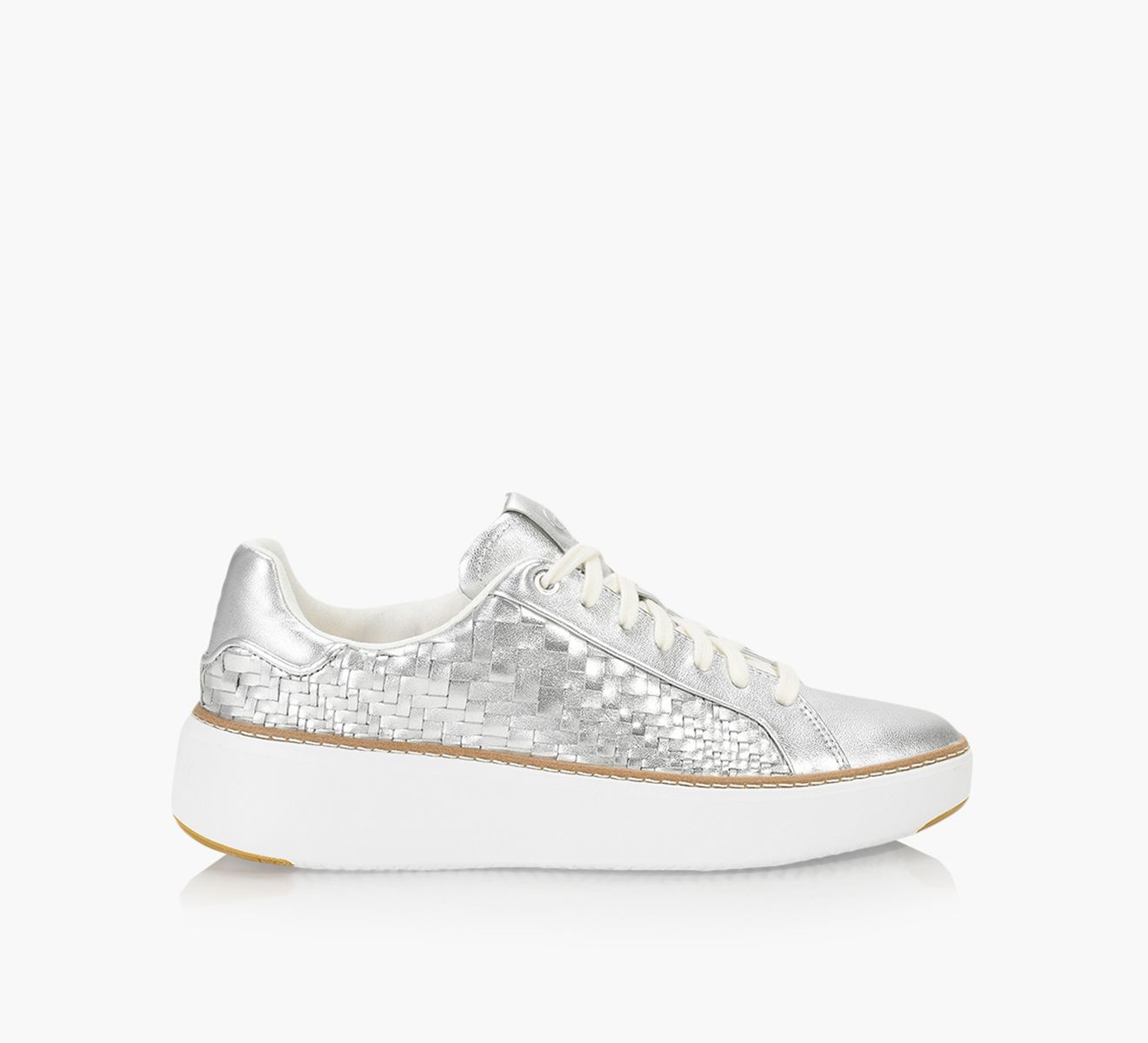 COLE HAAN GRANDPRO TOPSPIN Silver Leather Browns Shoes