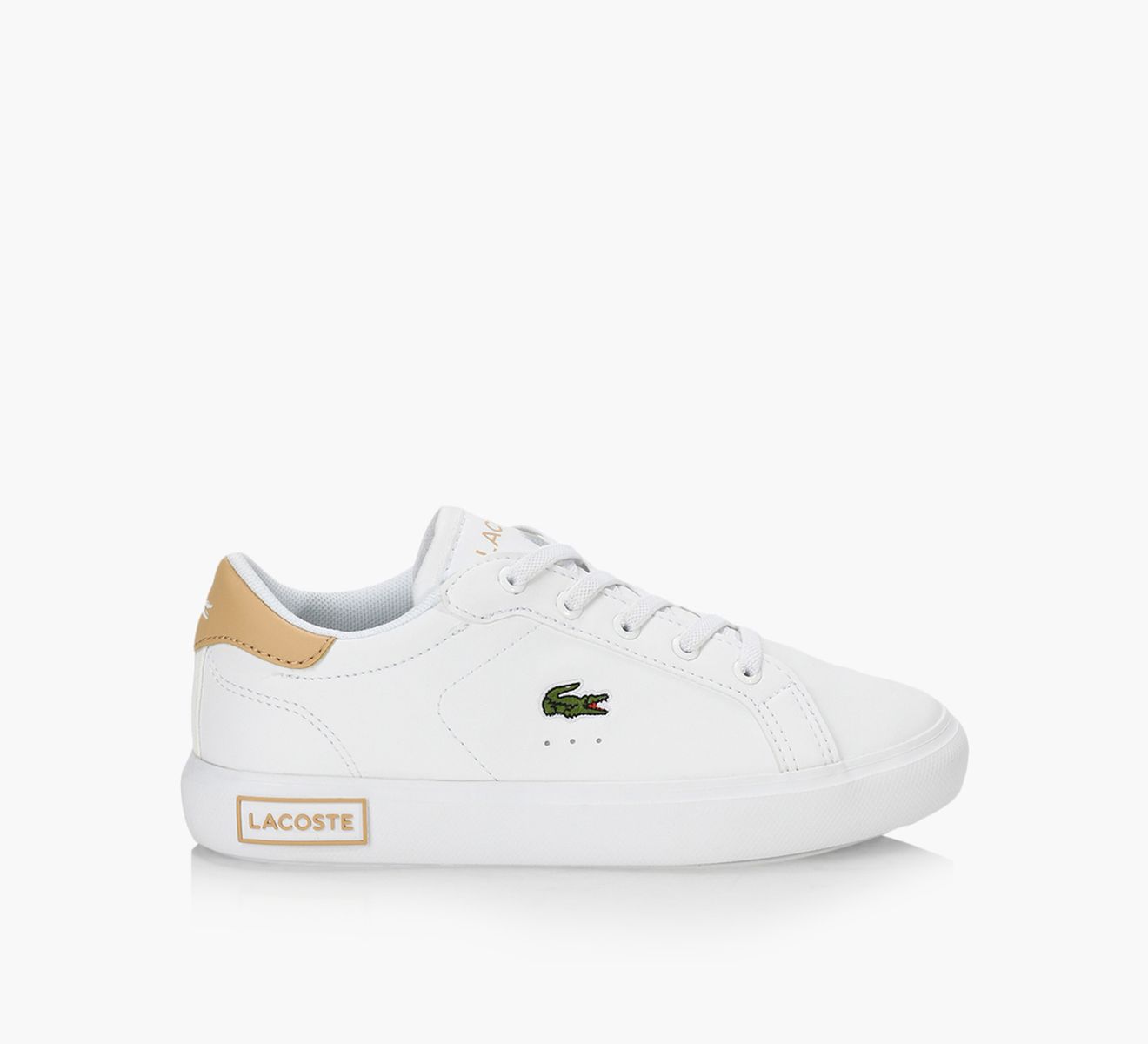 Lacoste Powercourt Youth Yellow Browns Shoes