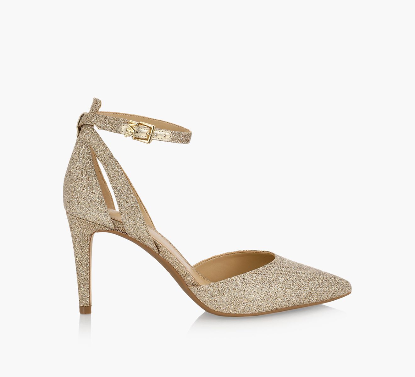 Gold pointed toe pumps on sale